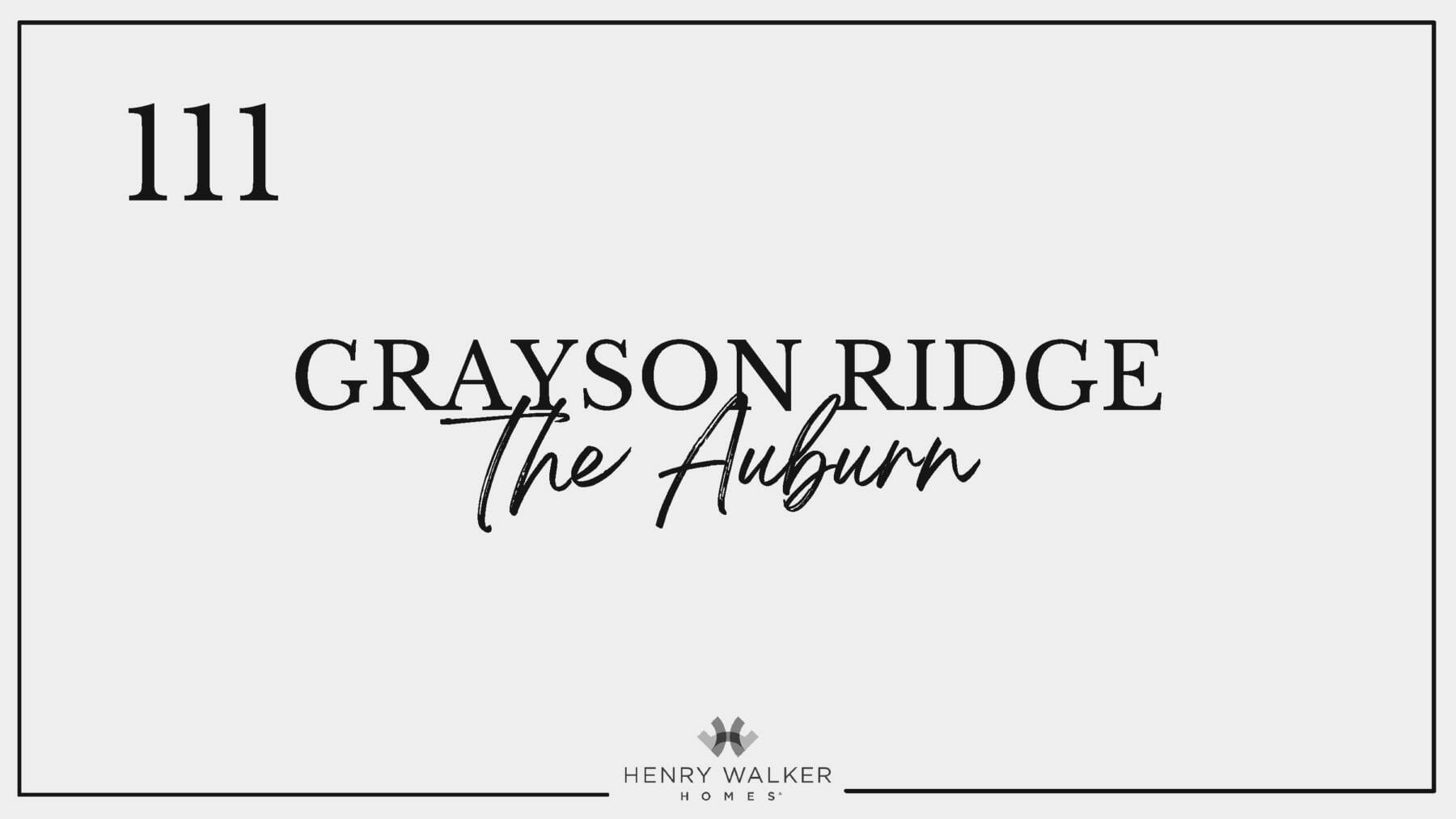 Grayson Ridge Lot 111