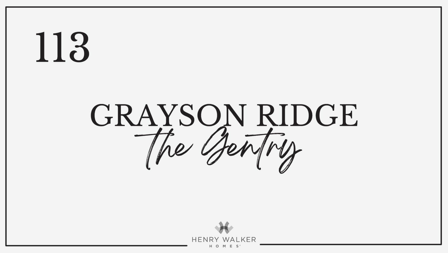 Grayson Ridge Lot 113